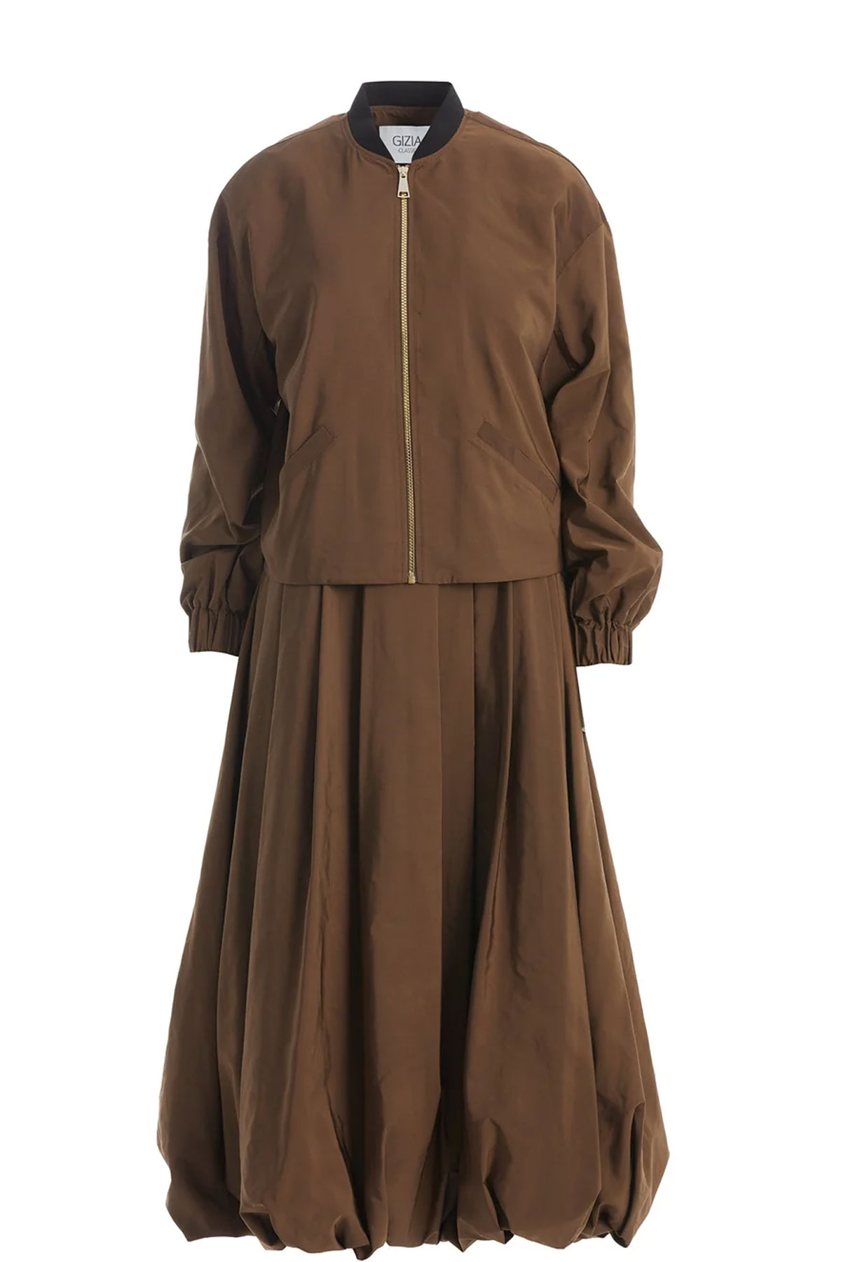 Brown Bomber Jacket Set