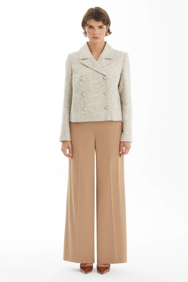 Ecru Tweed Trouser Set