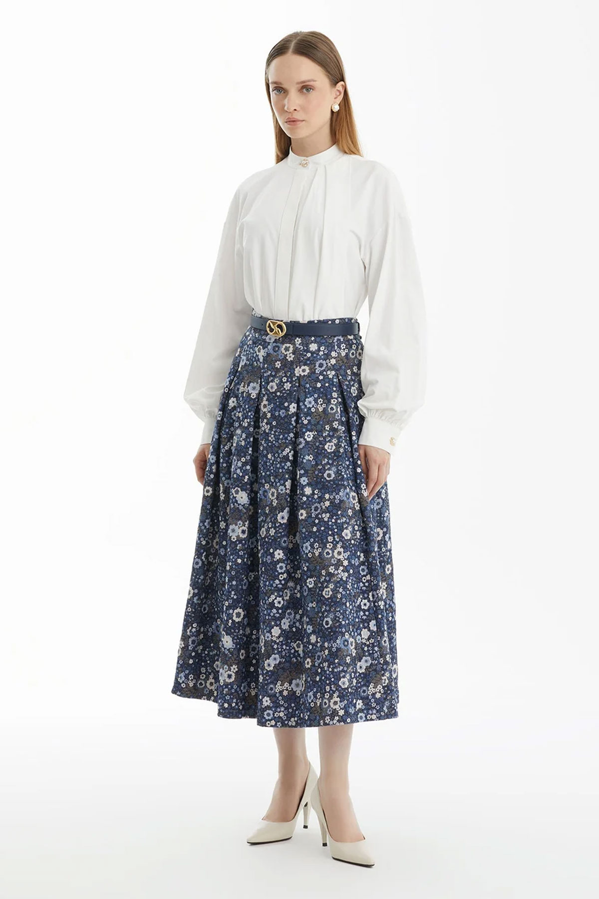 Floral Pattern Skirt - Image 3