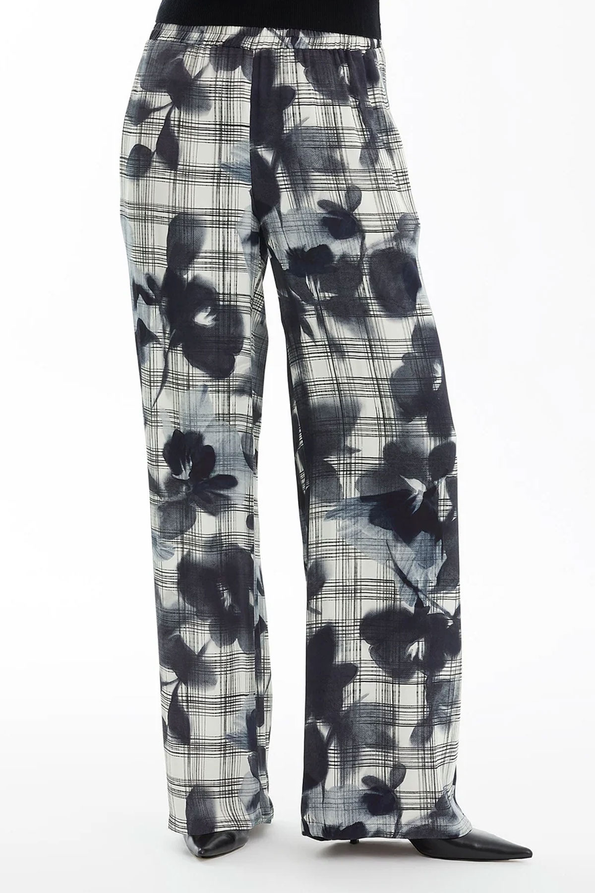 Patterned Wide-Leg Pants - Image 3