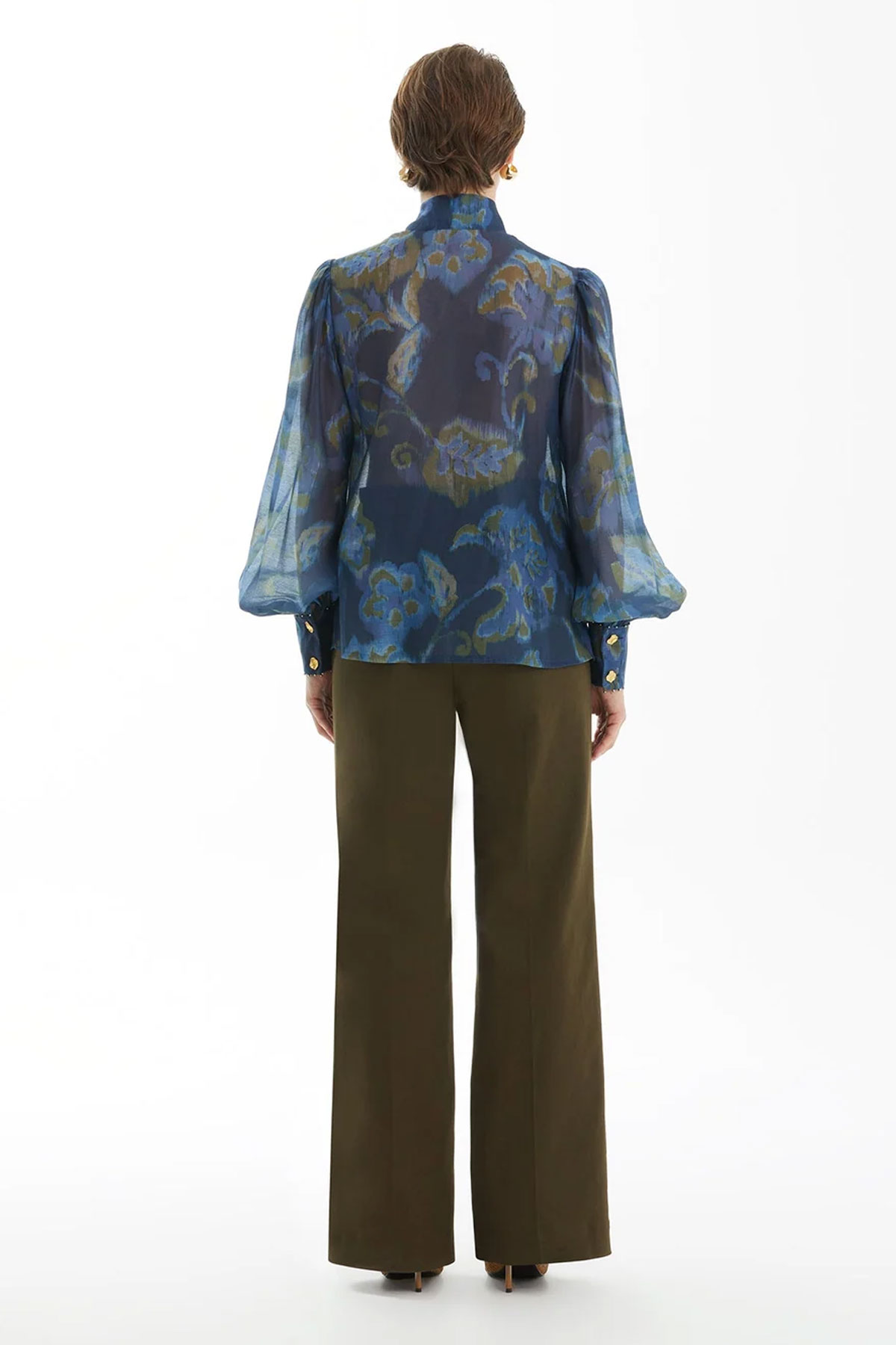 Tie-Bow Blouse with Crystal Details - Image 3